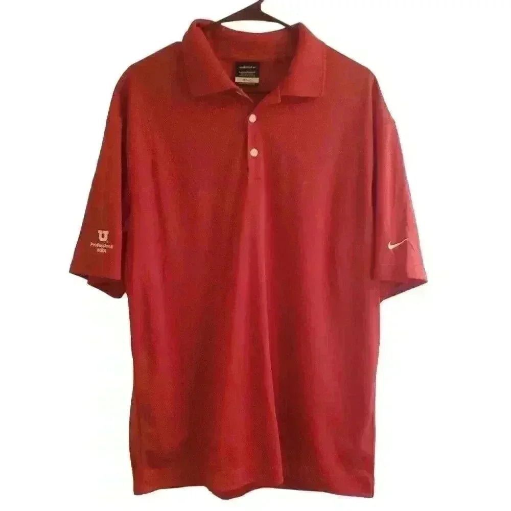 Nike Golf Men's Red Wicking Polo Shirt